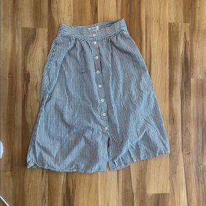 Madewell Buttondown Striped Skirt